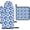 Blue, variant on Cute Herbs Botanic Garden Plants Oven Mitts and Pot Holders Sets Heat Resistant for Kitchen BBQ Microwave Baking Grilling Cooks Set of 3 Kitchen Oven Glove