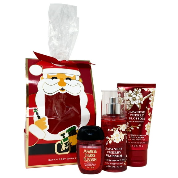 Bath and Body Works Japanese Cherry Blossom Merry Christmas Mini Gift Set