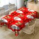 thumbnail image 2 of 140*140cm Mantel de poliéster impermeable de Navidad, cubierta de mesa rectangular impresa con copos de nieve de Papá Noel de dibujos animados para decoración de fiesta en casa de, 2 of 5
