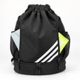 thumbnail image 2 of Bolsa de baloncesto, bolsa deportiva, mochila para natación, fitness, yoga, paquete de bolsillo, seca y húmeda, con cordón separado, mochila escolar para viajes al aire libre, 2 of 6