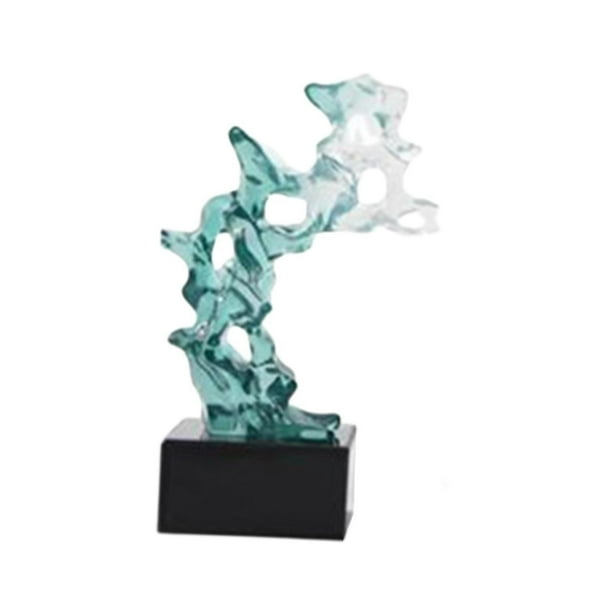 Taihu Estatua de Piedra Escultura Arte Artesanía Colección Creativa Figura Decorativa Adorno de Escritorio para Mesa de Comedor Estante de Escritorio Verde