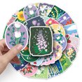 thumbnail image 4 of Lindas pegatinas de flores, pegatinas estéticas para álbum de recortes, paquete de 50 pegatinas de vinilo impermeables para botella de agua, pegatinas florales a granel, 4 of 5