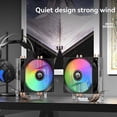 thumbnail image 4 of 2X Radiador de Aire de Refrigeración por Doble Tubo de A200 Radiador de CPU Silencioso Multiplataforma Enfriador de CPU con Ventilador Silencioso RGB de 92 mm, 4 of 5