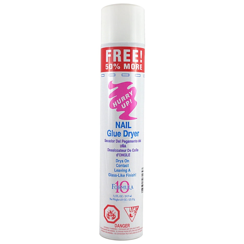 Hurry Up Glue Spray Activator Nail Glue Dryer 7.2 oz (2 Bottles)