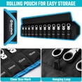 thumbnail image 3 of DURATECH Stubby Flex-head Ratcheting Combination Wrench Set, Metric, 12-piece, 8-19mm, CR-V Steel, with Pouch, 3 of 8