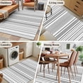 thumbnail image 5 of 3'x5' Area Rugs, Black White Striped Indoor Outdoor Area Rug for Living Room Bedroom, Modern Farmhouse Geometric Washable Bathroom Rugs Kitchen Floor Carpet Mats Home Decor Aesthetic, 5 of 8