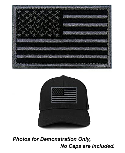 Size 3x2 Inches with Hook and Loop for Backpacks Caps Hats Jackets Pants Tactical Patches of USA US American Flag Reverse Military Army Uniform Emblems 
