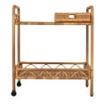 Better Homes & Gardens Willow Sage Steel Wicker Bar Cart, Brown