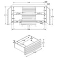 thumbnail image 4 of Stanton 3-drawer Sideboard Buffet Storage Cabinet Black, 4 of 4