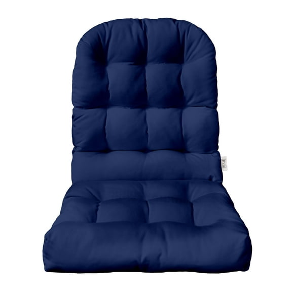 RSH Decor: Tufted Adirondack Chair Cushion | 42.5” x 21” | All-Weather Spun Fabric | Water and Fade-Resistant | Outdoor Cushion for Patio Furniture | Navy Blue