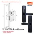 thumbnail image 2 of Door Lock, K7 Pro Biometric Fingerprint Door Lock Black Smart Lock Tuya App Remote Unlocking Password Keyless Lock Electronic Door Lock ,Easy to Install, 2 of 7