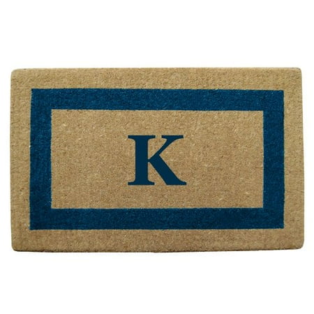 Inspired Accents Heavy Duty Coco Mat, Brown Single Picture Frame, Monogrammed