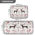 thumbnail image 3 of 2-Piece Kitchen Rugs Set Non-Slip Mats Carpet Floor for Kitchen, Bathroom (19.7"x27.6" & 19.7"x47.2") Reindeer Pattern, 3 of 7