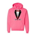 thumbnail image 1 of Unisex Tuxedo Prom Costume Hoodie Sweatshirt, 1 of 5