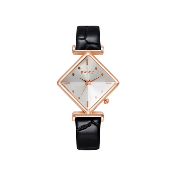 Reloj de cuarzo para mujer, relojes para mujer, moda para mujer, cristal dorado, cuero, analógico, reloj de pulsera de cuarzo, el reloj