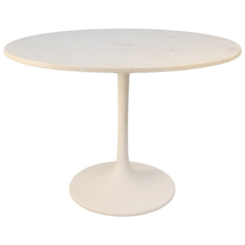 Enzo 40 Inch Round Marble Top Dining, White Round Dining Table 40 Inch
