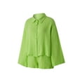 thumbnail image 3 of Liacowi Women Summer 2Pcs Outfit Sets Long Sleeve Lapel Button Shirt + Solid Color Drawstring Shorts Loungewear, 3 of 9