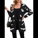 thumbnail image 1 of Cárdigan de Punto Holgado Informal de Larga con Botones para Mujer, con Diseño de Murciélago de Halloween. Negro XL, 1 of 10