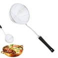 thumbnail image 3 of 5.3/6/6.9/7.6 Inch Dia Spider Strainer, Stainless Steel Wire Skimmer Spoon Ladle for Frying Pasta, Noodle, Spaghetti, and Food, Asian Style Kitchen Strainer with Handle, 1Pc(Silver1,15.9x6"), 3 of 6