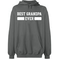thumbnail image 2 of OXI Hoodie Sweatshirt - Best Grandpa Ever, Basic Casual Hoodie for Men's and Women Fleece Hoodie Long Sleeve - Graphite Heather Medium, 2 of 3