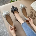 thumbnail image 5 of Women's Rhinestone Pointed Toe Flats, Bow Tie Slip-On Ballet Flats, Comfortable Dress Shoes for Women, Sizes 5-11, 5 of 17