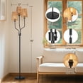 thumbnail image 3 of SUNMORY Rattan Floor Lamp, Floor Lamps for Living Room with 3 Tier Dimmable Lighting, Bedroom Floor Lamp for Farmhouse, Rustic Floor Light, Boho Style, Ideal for Living Room, Bedroom, Sofa, 3 of 12