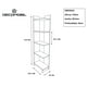 thumbnail image 4 of Librero Esquinero Minimalista, Moderno, Práctico Y Elegante DECOMOBIL  LB1-180X45-W, 4 of 4