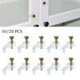 thumbnail image 3 of Glass Door Retainer Clips Plastic Mirror Clips &Screws For Cabinet Door Craft, 3 of 5