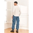 thumbnail image 3 of Pantalones cargo ZAFUL con bolsillo plano, paracaídas para hombre, color azul M, 3 of 5