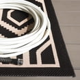 thumbnail image 5 of Safavieh Courtyard Amelia Geometric Indoor/Outdoor Area Rug, Black/Beige, 5'3" x 5'3" Square, 5 of 15