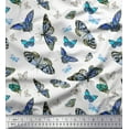 thumbnail image 2 of Soimoi Cotton Duck Fabric Butterflies Butterfly Fabric Prints by Yard 42 Inch Wide, 2 of 3