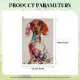 thumbnail image 4 of Pofeuu Colorful Dachshund Art Print Premium Golf Towel with Carabiner Clip Absorbent Microfiber Waffle Pattern Golf Towel for Golf Bag Trolly Belt Loop, 4 of 8