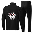 thumbnail image 4 of Wavsuf Sweatsuits 2pcs Sets Mens Jogger Set Long Motion Shirt Lightweight Sweatshirt and Sweatpants Black Size M, 4 of 4