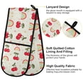 thumbnail image 4 of Dailycode Double Sided Oven Mitt with Loop Heat Resistant Kitchen Long Potholders 7" x 35" Cherry Rainbow Dots, 4 of 6