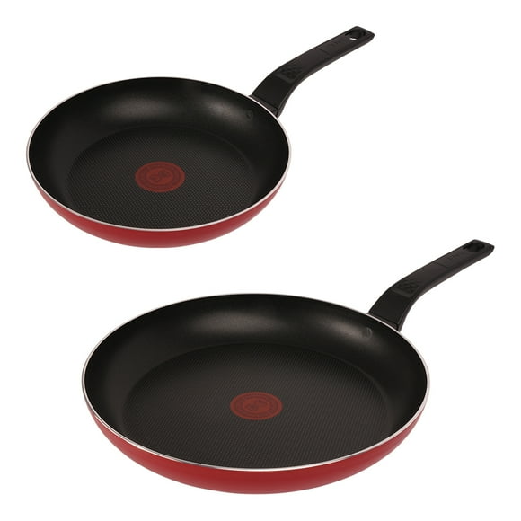 Juego de Sartenes T-Fal Titanium 24 y 30 cm Rojo Antiadherente B5629082