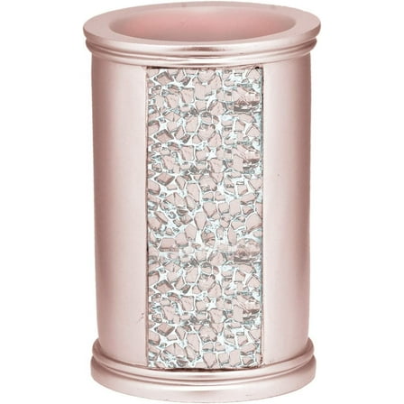 q Sinatra Modern Bath Tumbler Modern Classic Contemporary Decorative Beautiful Designs Bathroom Decor for Home Luxury Bath, Blush