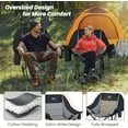 thumbnail image 4 of Slsy 2 Packs Oversized Rocking Camping Chair, Fully Padded Patio Chair with Cooler Bag&Cup Holder, High Back Portable Lawn Recliner with Headrest, Portable Camp Rocker Chairs with Carry Bag, Up To 40, 4 of 9