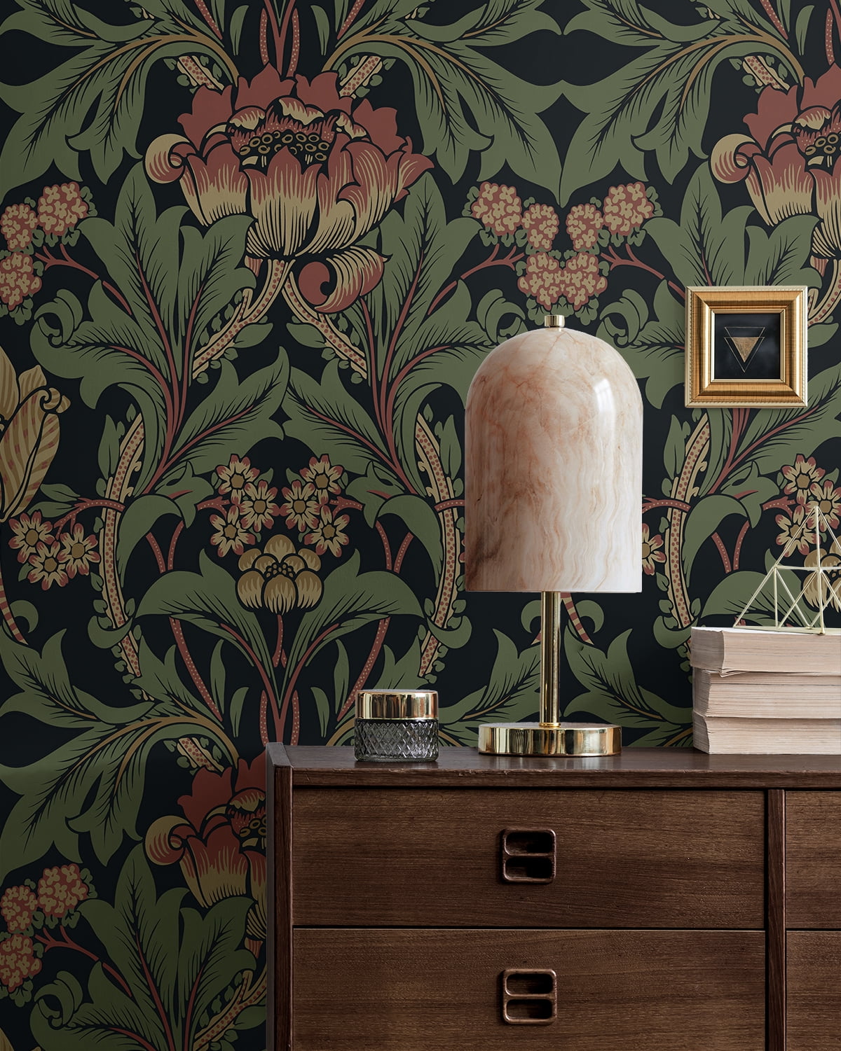 NextWall Wrought Iron & Clay Primrose Floral Peel and Stick Wallpaper