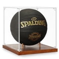 thumbnail image 1 of Vitrina de baloncesto JupDec de 25 cm con base de madera transparente acrílica, 1 of 6