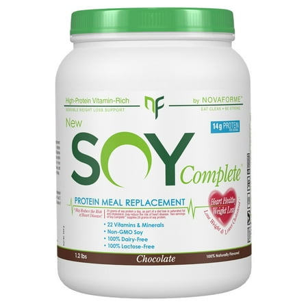 NovaForme, Soy Complete Protein Weight Loss Meal Replacement, Chocolate, 1.2 lbs(pack of