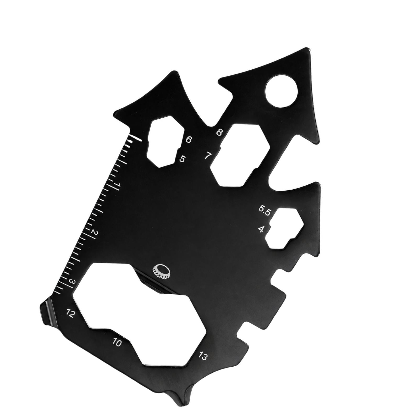 Keyring Ready Multitool Card Stainless Steel Pocket Utility Tool for Commuting Camping Travel Bag Organization