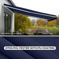 thumbnail image 5 of GVN Patio Awning, Outdoor Sun Shade Shelter Cover Awnings,16'x10' Electric Retractable Awning Sunshade Shelter with Remote Controller & Crank Handle, Blue, 5 of 11