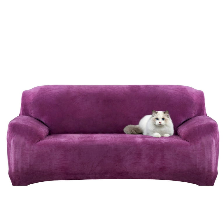 Velvet Sofa Cover 4 Seaters Plush Couch Cover Slipcover All