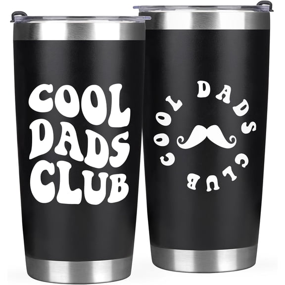 Funny Father''s Day Gifts for Dad Husband - Cool Dads Club Tumbler 20 Oz, Birthday Gifts for Dad from Daughter Son, New Dad Gifts for Men, First Time Dad Gifts Christmas Coffee Cup