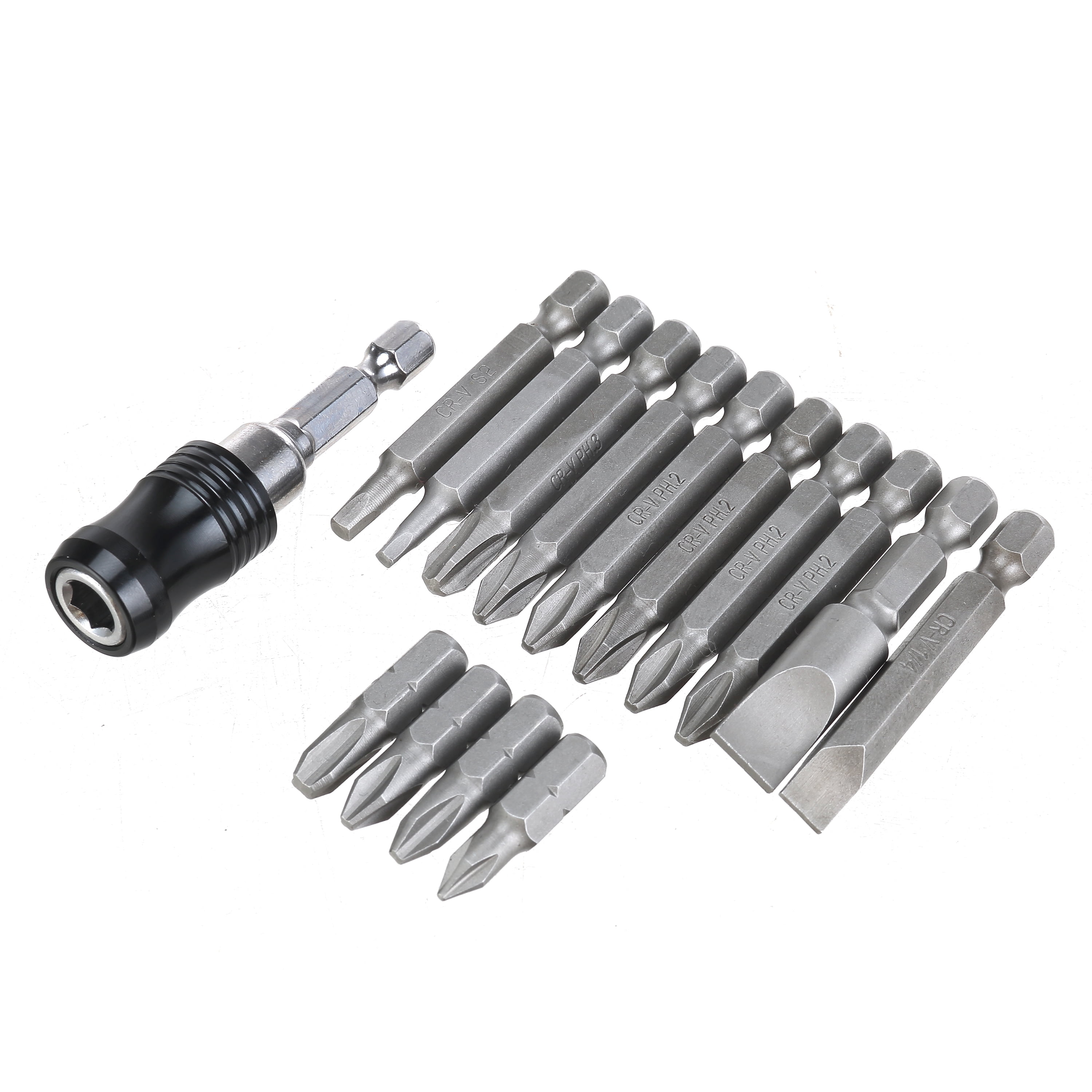 Hyper Tough 15 Count Screwdriver Bit Set with Quick Release, Steel Material