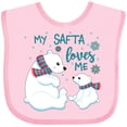 thumbnail image 3 of Inktastic My Safta Loves Me- Cute Polar Bears Boys or Girls Baby Bib, 3 of 4