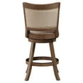 thumbnail image 3 of Boraam Melrose Counter Height Swivel Wood Kitchen Bar Stool - Driftwood Wire-Brush & Ivory, 3 of 4