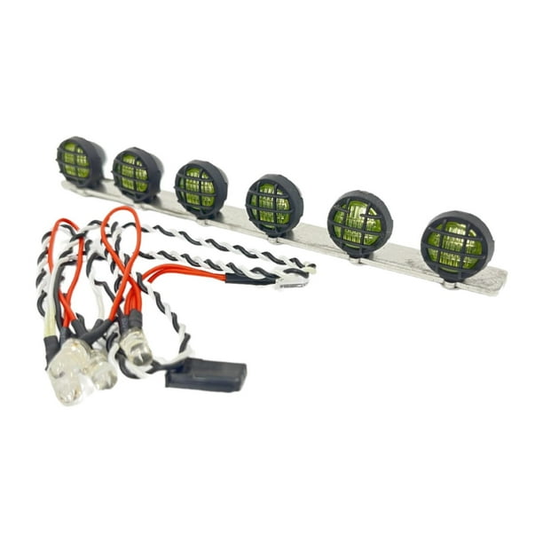 Lámpara de techo LED RC, accesorio para coche RC, compatible con D42 MN82 1/12 RC Car Amarillo