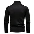 thumbnail image 4 of Men's Turtleneck Sweater Long Sleeve Cable Knit Stretch Pullover Casual Sweaters Fall Winter Warm Top (XL, Black), 4 of 4