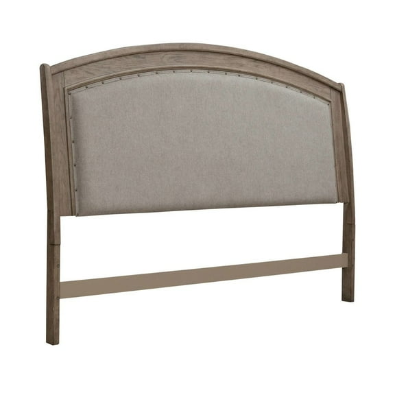 Liberty Furniture Avalon King Upholstered Headboard with Oak Wood Frame  - Burnished Beige